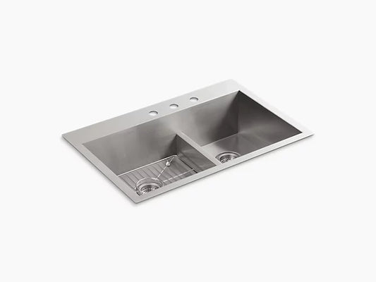 Kohler Smart Divide 33" Top-/undermount Double-bowl Kitchen Sink