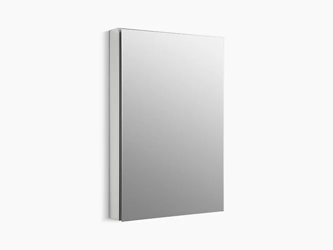 Kohler Catalan 24-1/8"W X 36-1/8"H Aluminum Single-door Medicine Cabinet With 170 Degree Hinge