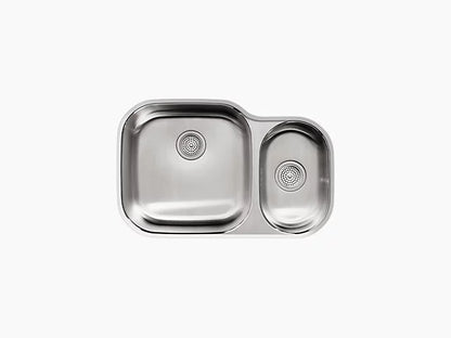 Kohler Undertone 30-3/4" X 20-1/8" X 9-5/8" Undermount High/low Double Kitchen Sink