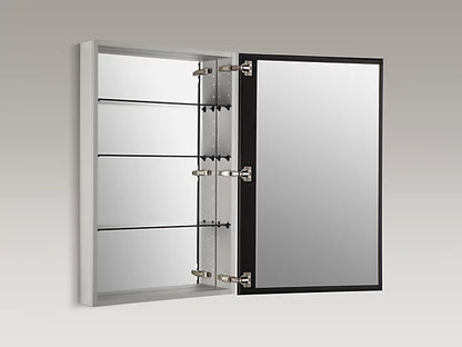 Kohler Catalan 24-1/8"W X 36-1/8"H Aluminum Single-door Medicine Cabinet With 170 Degree Hinge