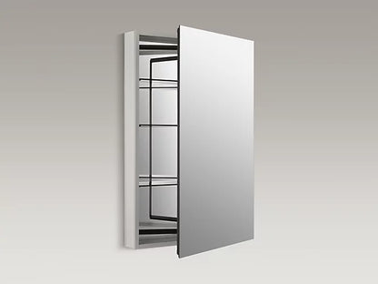 Kohler Catalan 24-1/8"W X 36-1/8"H Aluminum Single-door Medicine Cabinet With 170 Degree Hinge