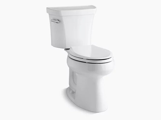 Kohler Highline Two-piece Elongated 1.28 Gpf Chair Height Toilet With Tank Cover Locks, Insulated Tank and 10" Rough-in