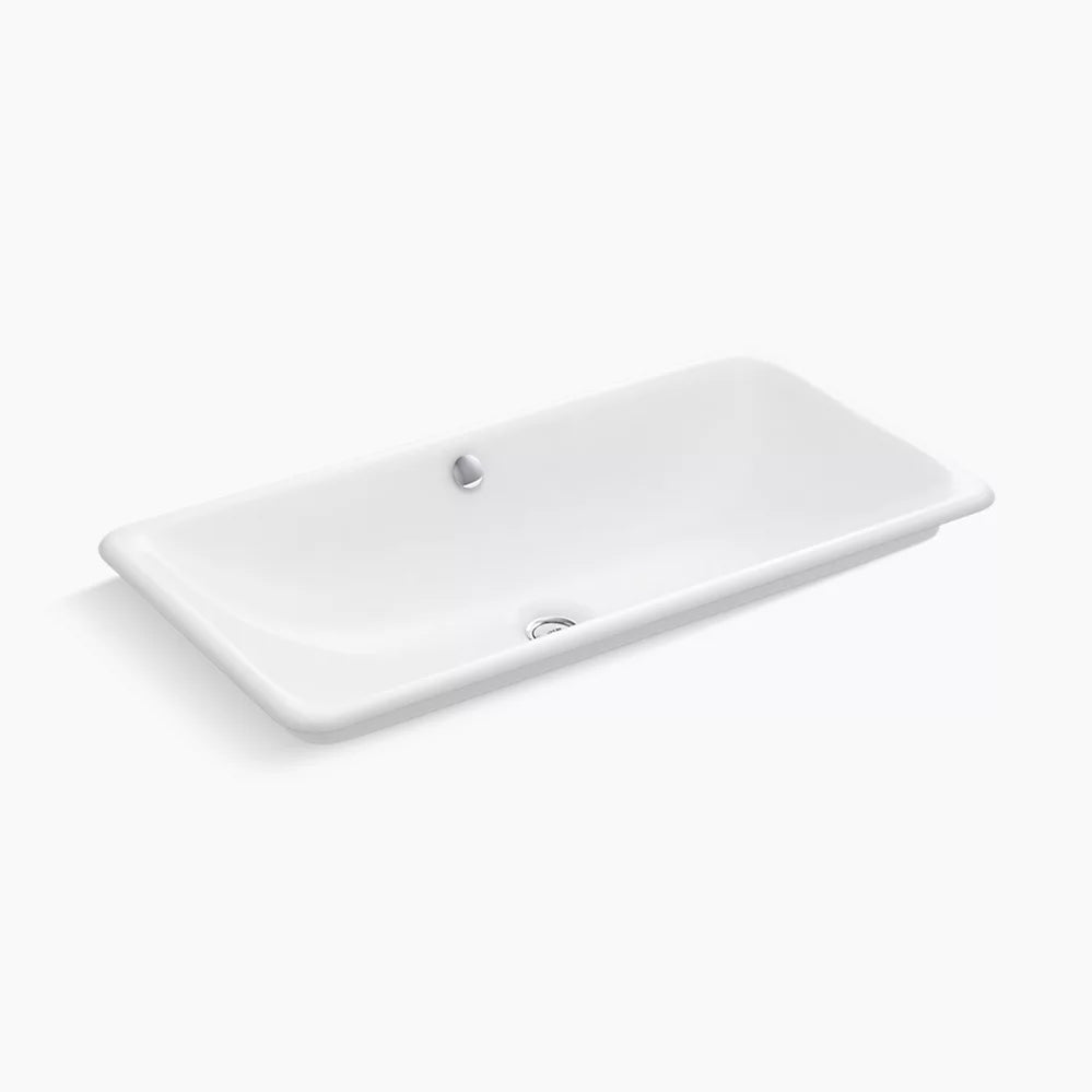 Kohler Iron Plains 30" Rectangular Drop-in/undermount/vessel Bathroom Sink With White Painted Underside