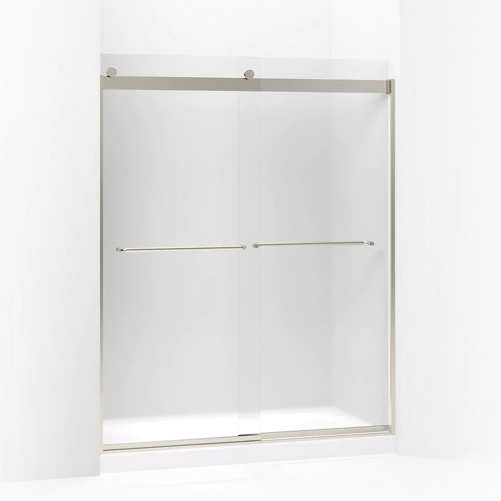 Kohler Levity Sliding Shower Door, 74" H X 56-5/8 - 59-5/8" W, With 1/4" Thick Frosted Glass