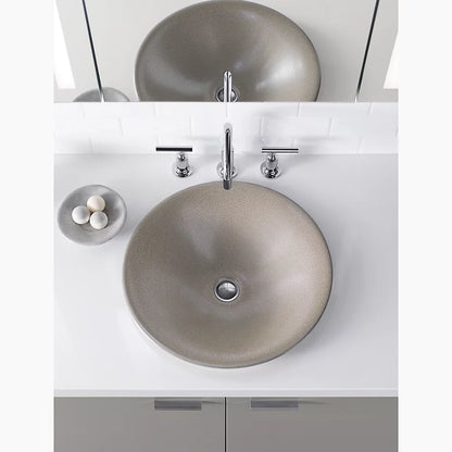 Kohler Shagreen Carillon 17-1/2" Round Drop-In Bathroom Sink No Overflow
