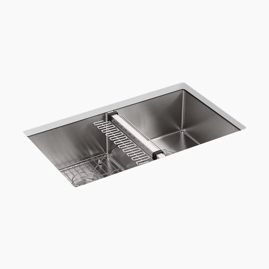 Kohler Strive 32" Undermount Double-bowl Kitchen Sink With Accessories