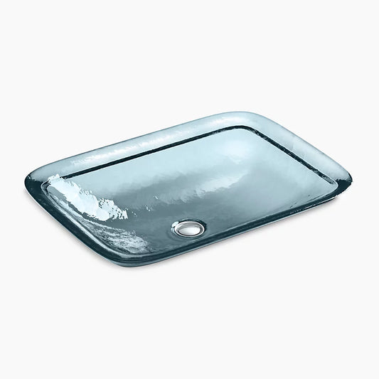 Kohler Inia 20-3/4" Rectangular Drop-in Bathroom Sink Without  Overflow -Translucent Dusk