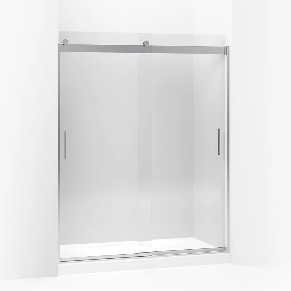 Kohler  Levity Sliding Shower Door, 74" H X 56-5/8 - 59-5/8" W, With 1/4" Thick Crystal Clear Glass