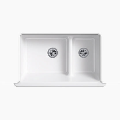 Kohler Whitehaven Smart Divide 35-3/4" Undermount Double-bowl Farmhouse Kitchen Sink