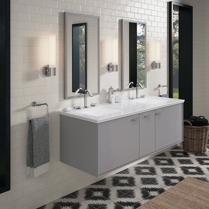 Kohler Solid/expressions 61" Vanity Top With Double Verticyl Rectangular Cutout