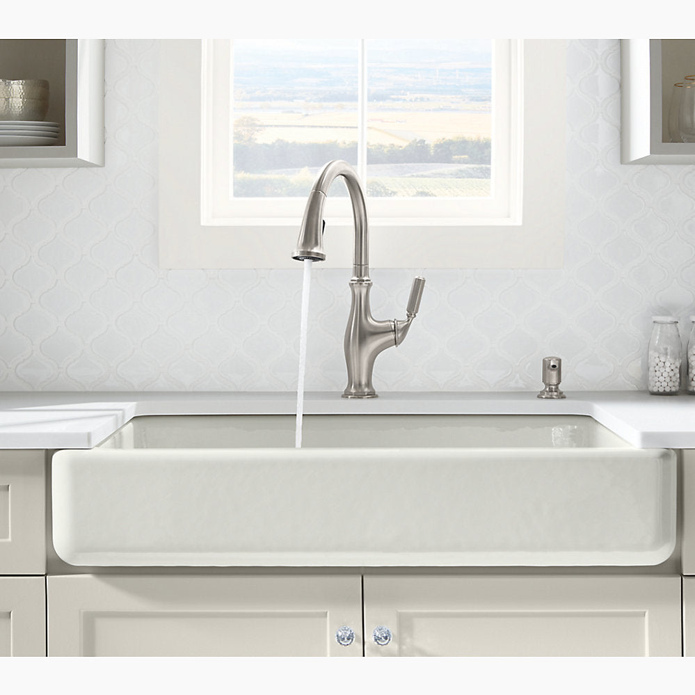 Kohler Whitehaven Smart Divide 35-1/2" Undermount Double-bowl Farmhouse Kitchen Sink With Short Apron