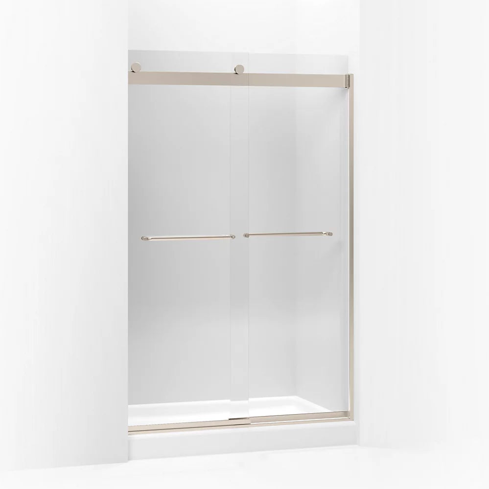 Kohler Levity Sliding Shower Door, 74" H X 44-5/8 - 47-5/8" W, With 1/4" Thick Crystal Clear Glass
