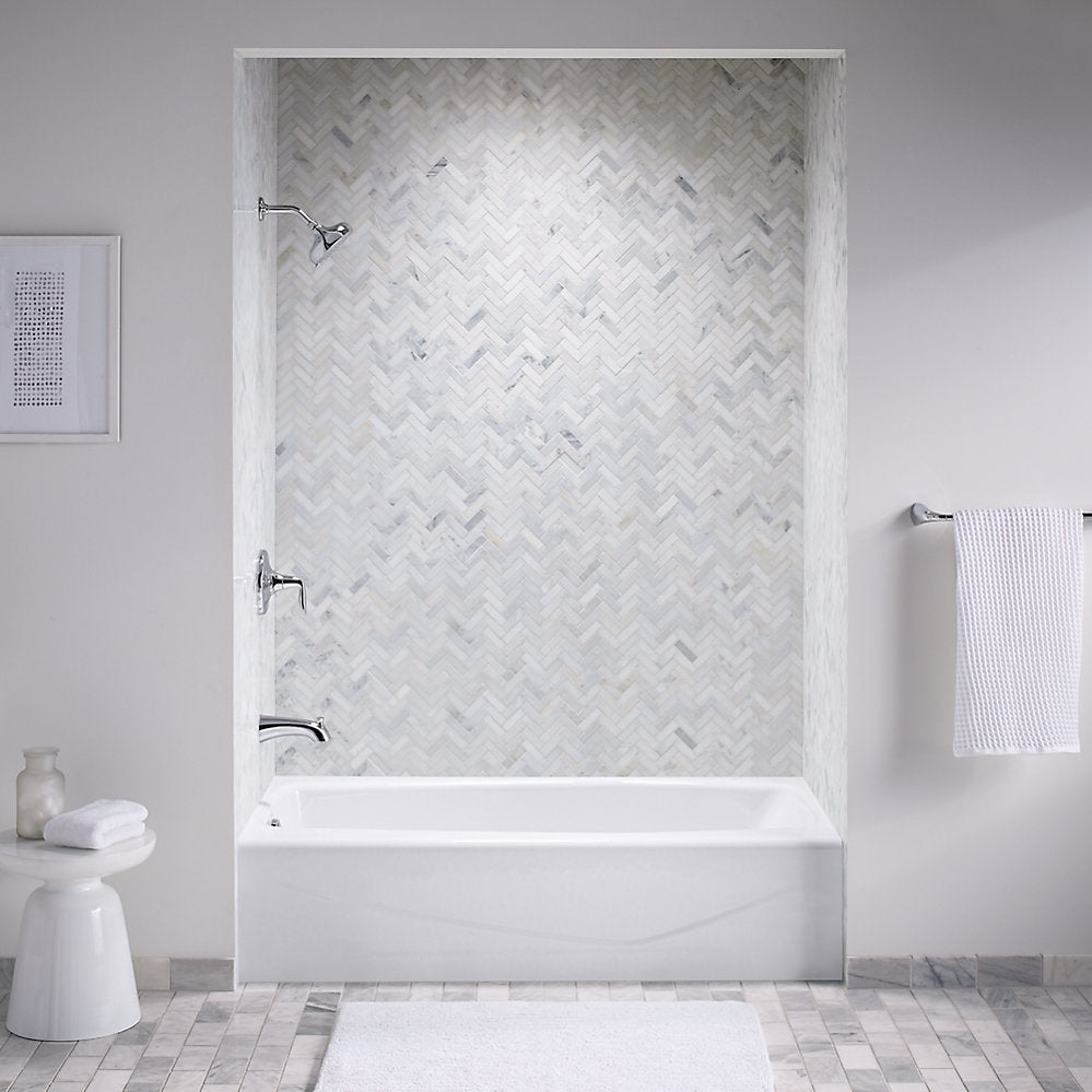 Kohler Villager 60" X 30-1/4" Alcove Bath, Left Drain