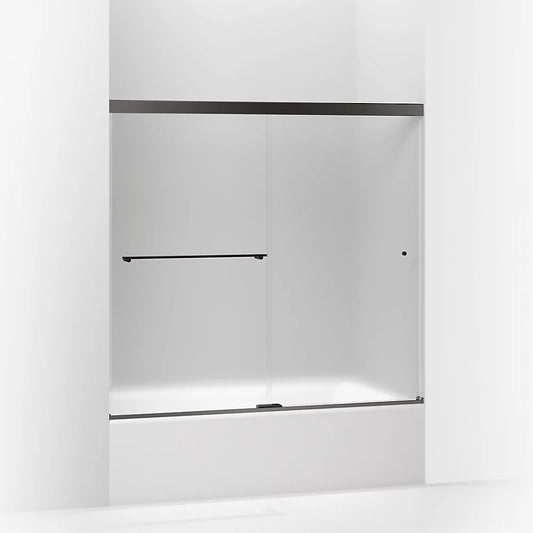 Kohler  Revel Sliding Bath Door, 55-1/2" H X 56-5/8 - 59-5/8" W, With 5/16" Thick Frosted Glass