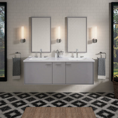 Kohler Solid/expressions 61" Vanity Top With Double Verticyl Rectangular Cutout