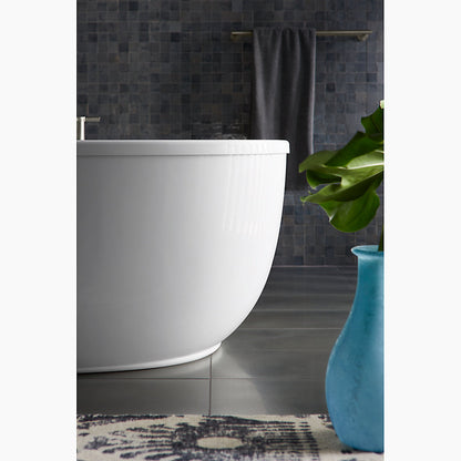 Kohler Sunstruck 60" X 34" Freestanding Bath With Fluted Shroud