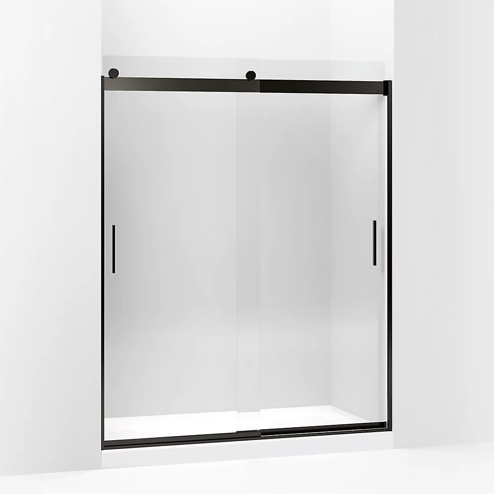 Kohler  Levity Sliding Shower Door, 74" H X 56-5/8 - 59-5/8" W, With 1/4" Thick Crystal Clear Glass
