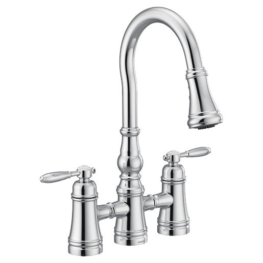 Moen Weymouth Two-Handle High Arc Pulldown Kitchen Faucet