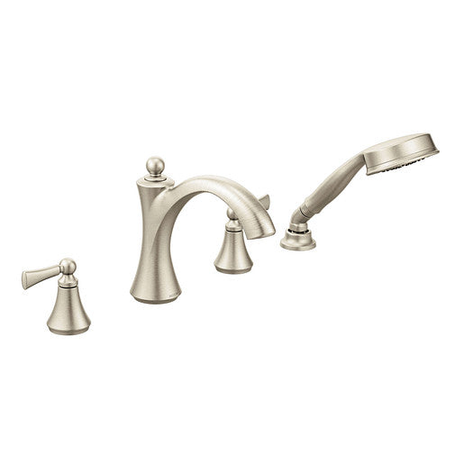 Moen Two-Handle Diverter Roman Tub Faucet Including Handheld Shower