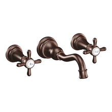 Moen Weymouth Two-Handle High Arc Wall Mount Bathroom Faucet