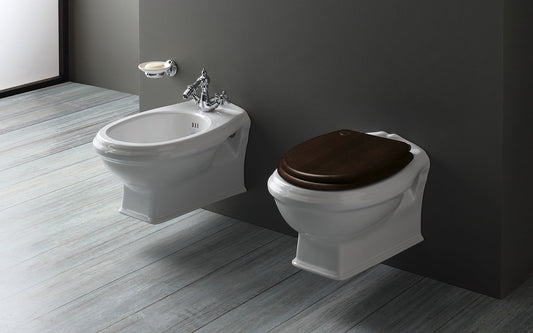 Simas AR843 - ARCADIA Wall Hung Bidet with Single Faucet Hole