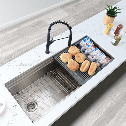 Stylish Single Handle Pull Down Kitchen Faucet - Matte Black Finish by Stylish K-149N