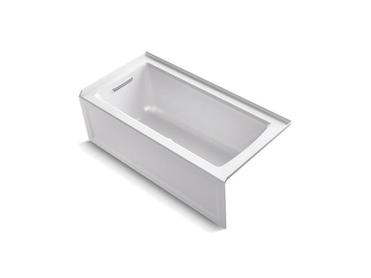 Kohler Archer 60" x 30" Alcove Bath with Integral Apron Integral Flange and Left Hand Drain- White