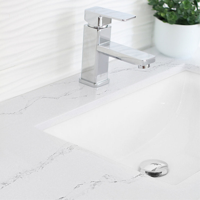 Stylish Sharp 21.25" x 14.5" Rectangular Undermount Bathroom Sink with Overflow Polished Chrome P-203