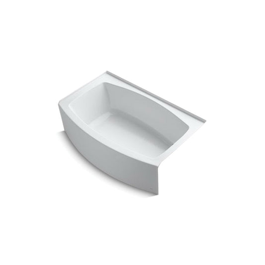 Kohler Expanse60" x 32" alcove bath with curved integral apron and right-hand drain- White