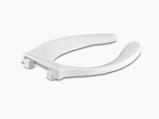 Kohler Stronghold Elongated Toilet Seat With Integrated Handle and Self-sustaining Check Hinge - White