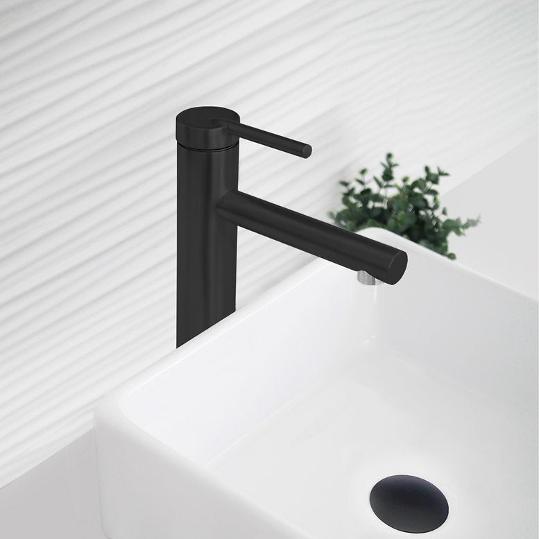 Stylish Stylish Carol Bathroom Faucet Single Handle Matte Black Finish B-123N