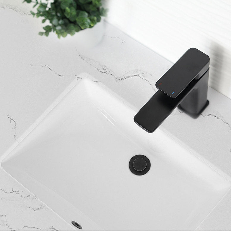 Stylish Sharp 21.25" x 14.5" Rectangular Undermount Bathroom Sink with Overflow Polished Chrome P-203