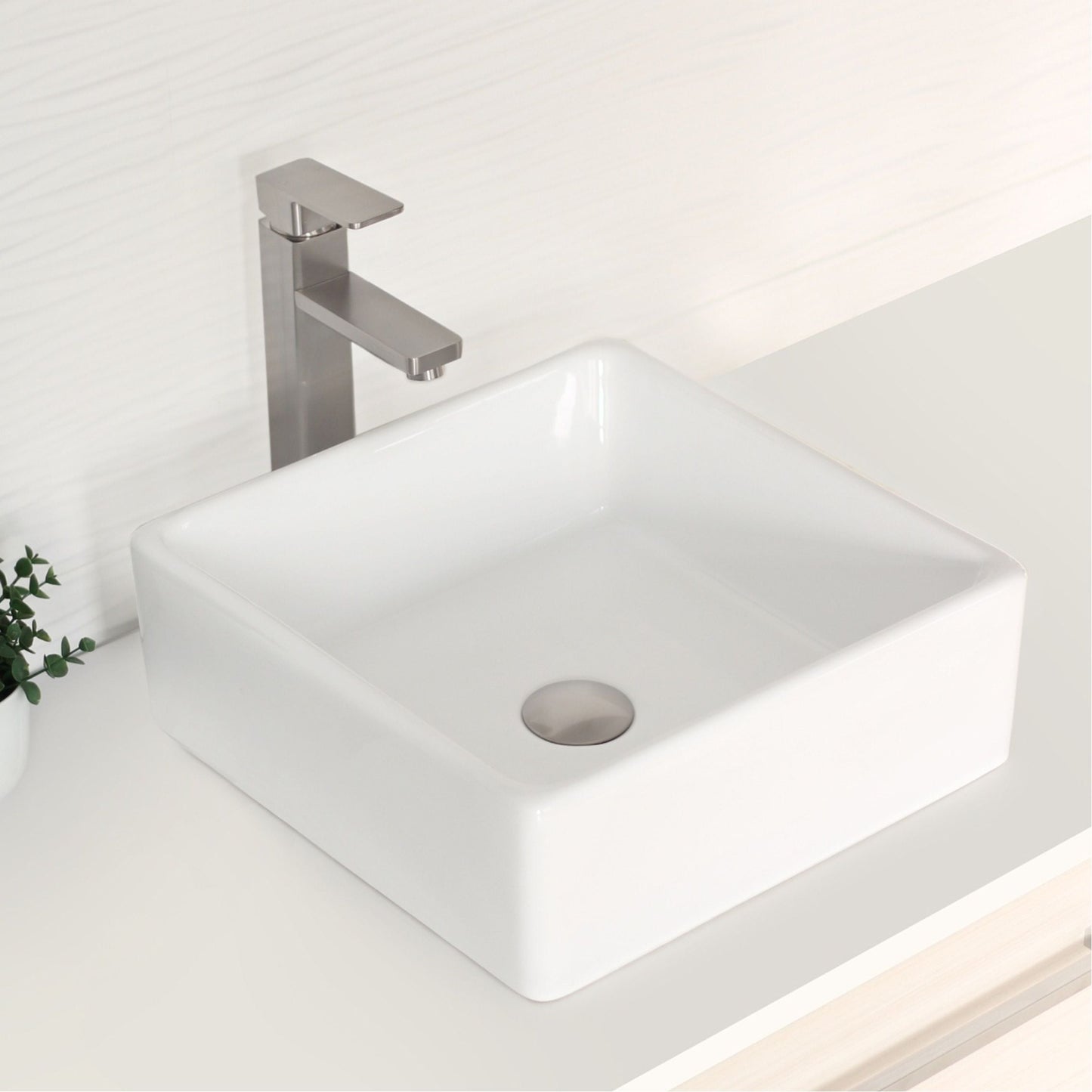 Stylish Daysi Brushed Nickel 12" Single-Hole Vessel Sink Bathroom Faucet B-121B