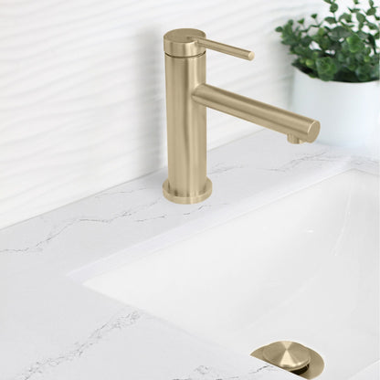 Stylish Toria 6" Single Handle Basin Bathroom Faucet in Brushed Gold Finish B-108G