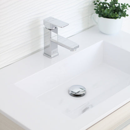 Stylish Alix Single Handle 6" Bathroom Faucet for Single Hole Brass Basin Mixer Tap, Polished Chrome Finish B-103C