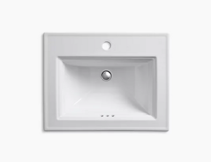 Kohler Memoirs Stately 17" X 10" Drop-in Bathroom Sink With Single Faucet Hole - Biscuit