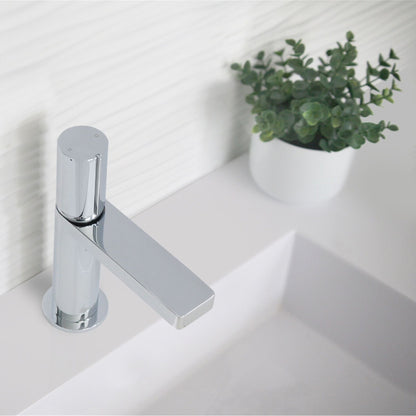 Stylish Riela 7" Single Handle Modern Bathroom Basin Faucet in Polished Chrome Finish B-104C