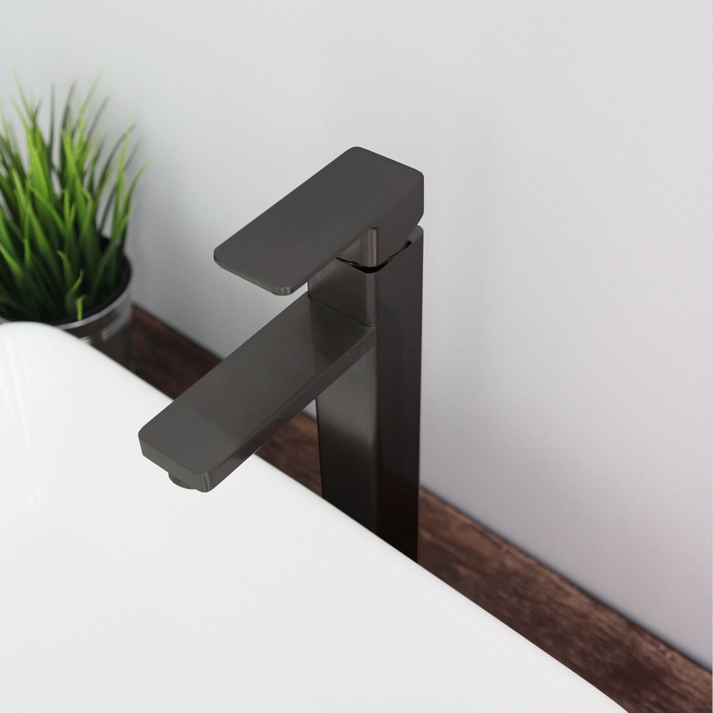 Stylish Daysi 12" Single Hole Single Handle Vessel Bathroom Faucet in Matte Black B-121N