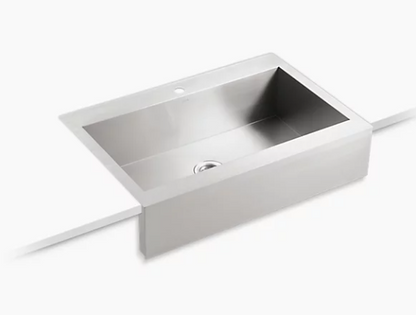 Kohler Vault 35-3/4" X 24-5/16" X 9-5/16" Top-mount Single-bowl Stainless Steel Farmhouse Kitchen Sink for 36" Cabinet