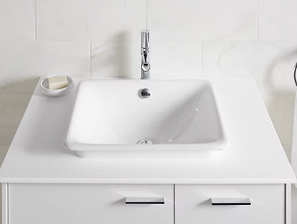 Kohler Iron Plains Rectangle Wading Pool Bathroom Sink With White Painted Underside
