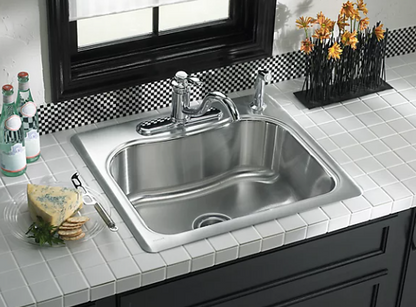 Kohler Staccato 25" X 22" X 8-5/16" Top-mount Single-bowl Kitchen Sink With Single Faucet Hole