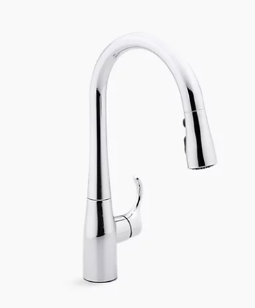 Simplice Kitchen Sink Faucet With 15-3/8" Pull-down Spout - Chrome