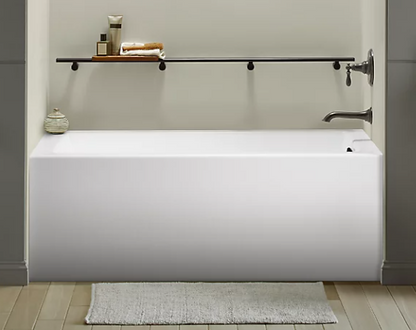 Kohler Underscore Rectangle 60" X 30" Alcove Bath With Integral Apron, Integral Flange, and Right-hand Drain - White
