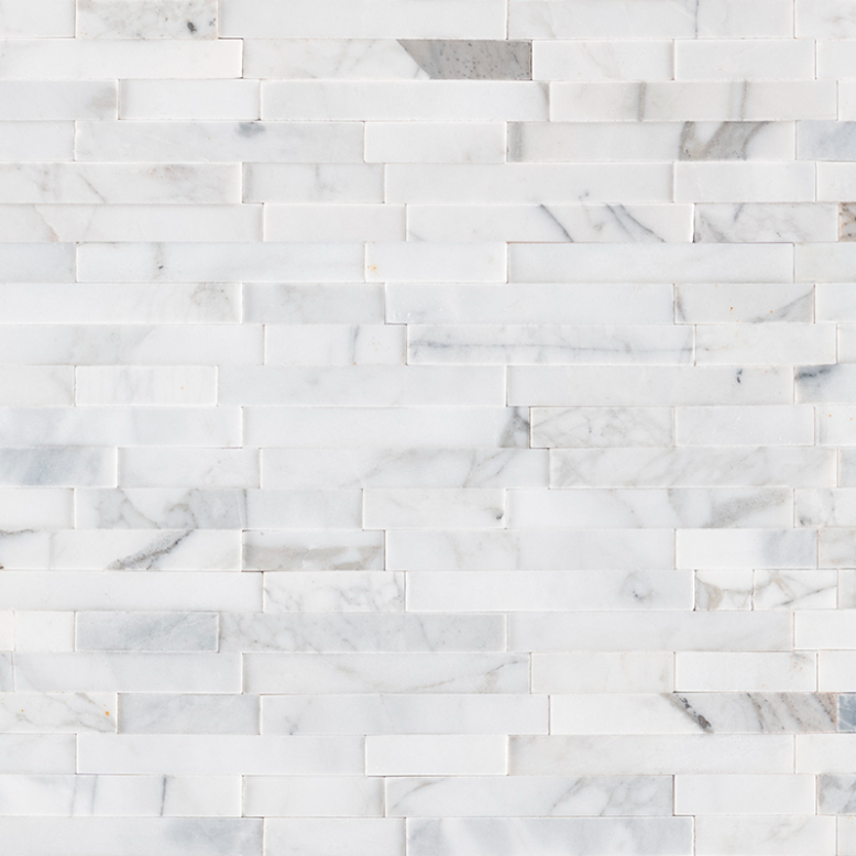 MSI Backsplash and Wall Tile Calacatta Cressa Interlocking 3d Peel Mosaic Honed 12" x 12"