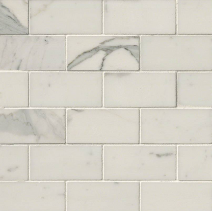 MSI Backsplash and Wall Tile Calacatta Gold Mosaic Polished 2" x 4"