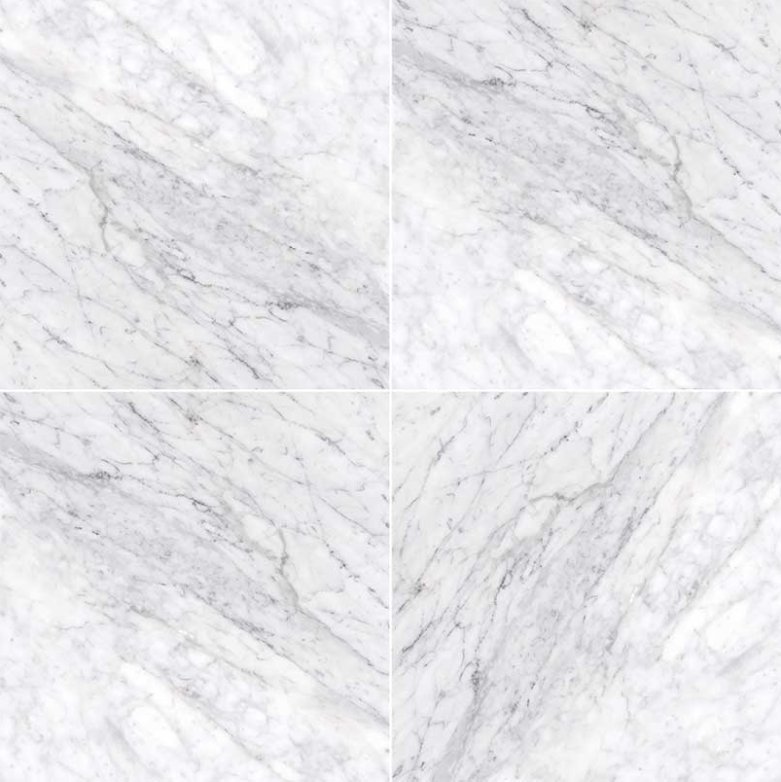 MSI Carrara White Honed Marble Tile 12" x 12"