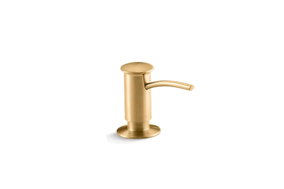Kohler Contemporary Design Soap/Lotion Dispenser In Vibrant Brushed Moderne Brass Finish