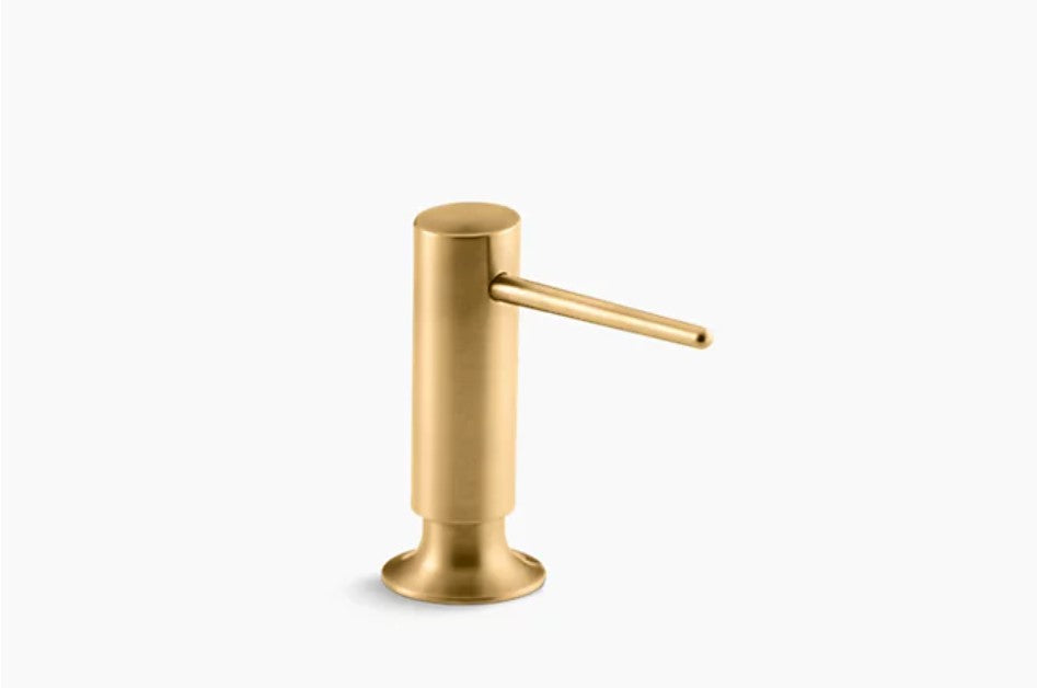 Kohler Contemporary Design Soap/Lotion Dispenser In Vibrant Brushed Modern Brass