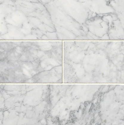 MSI Backsplash and Wall Tile Carrara White Subway Tile Polished 4" x 12"