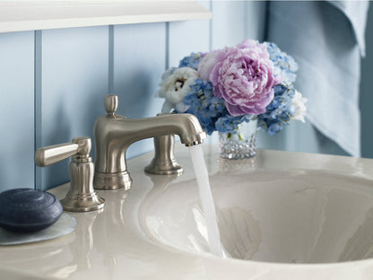 Kohler Bancroft Widespread Bathroom Sink Faucet With Metal Lever Handles- Chrome